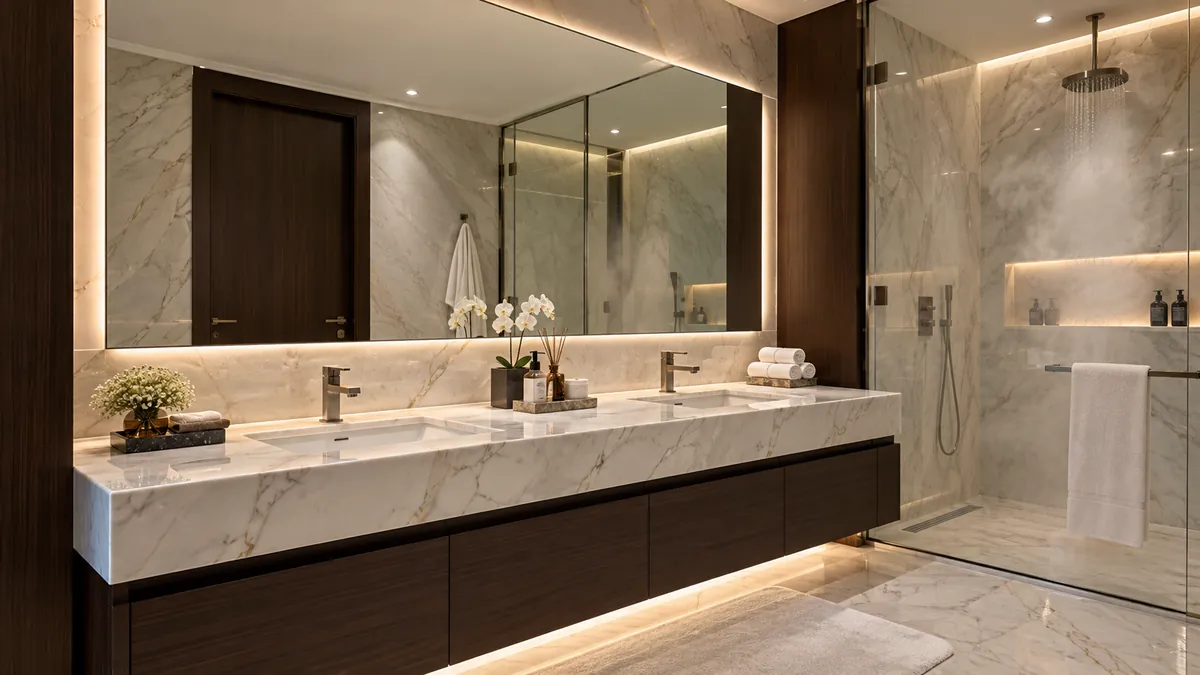 Mirror edge and lighting detail